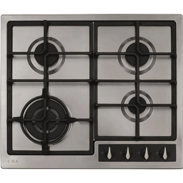 HG6351SS 60cm Stainless Steel 4 Burner Gas Hob