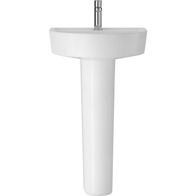 Hudson Reed Luna 520x455 1th White Basin &amp; Full Pedestal CMA003