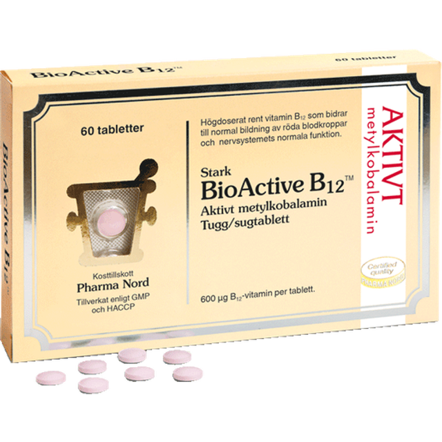 Pharma Nord BioActive B12 600µg, 60 tabletter