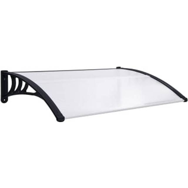 vidaXL Entrétak svart och transparent 150x75 cm PC