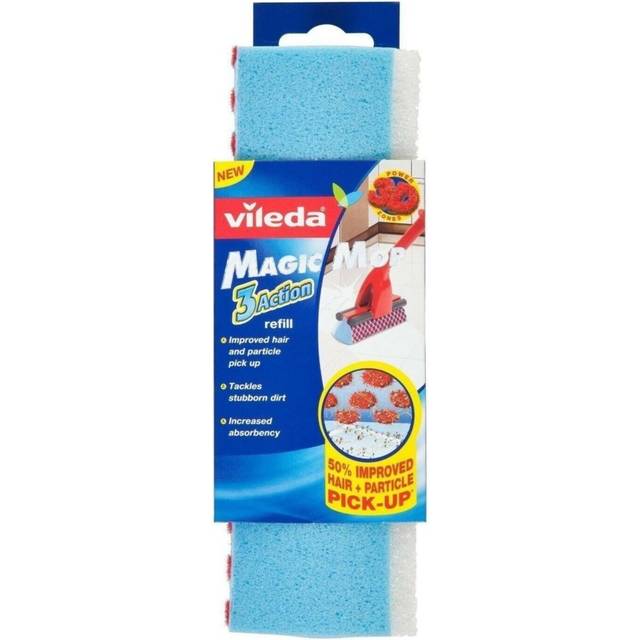 Vileda 3 Action Magic Mop Head Refill - Multicolor