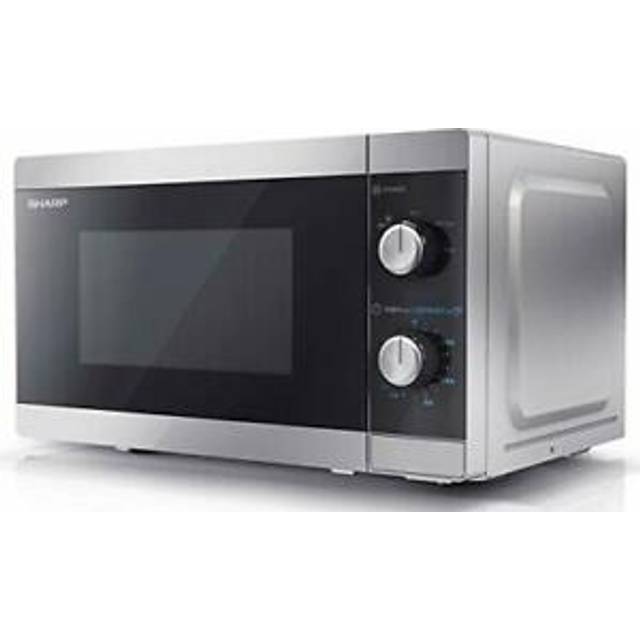 Sharp yc-ms01u-s silver 20 litre 800w microwave with defrost settings