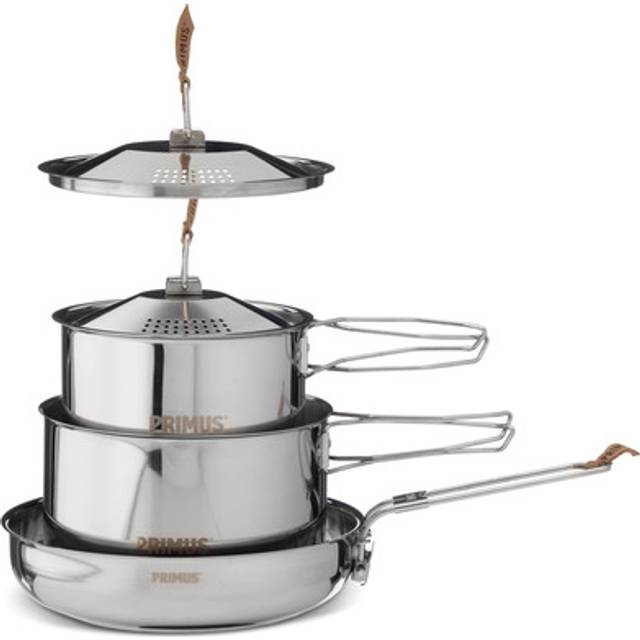 Kastrullset Primus CampFire Cookset Stainless Steel Small, 1 / 1.8 liter, 5 delar