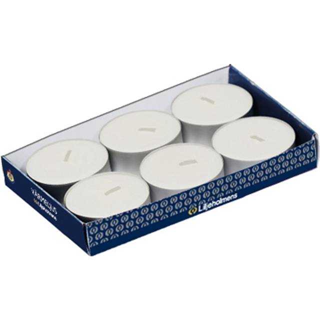 Liljeholmens - Stora värmeljus 5,9 cm 6-pack vit