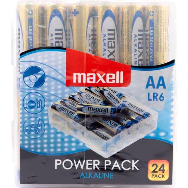 Maxell Long life Alkaline AA/LR6-batterier - 24 st.