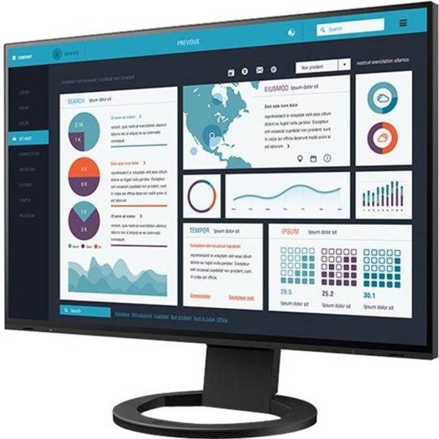 EIZO FlexScan EV2495-BK LED display 61.2 cm (24.1') 1920 x 1200 pixels WUXGA Black