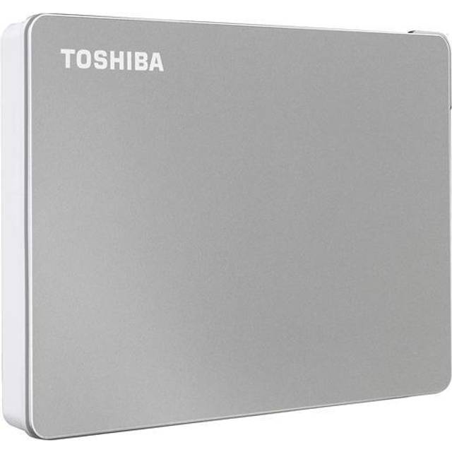 Toshiba 1TB Canvio Flex Portable External Hard Drive for Mac, Windows PC and Tablet use, compatible with most USB-C and USB-A devices, Silver (HDTX110ESCAA)