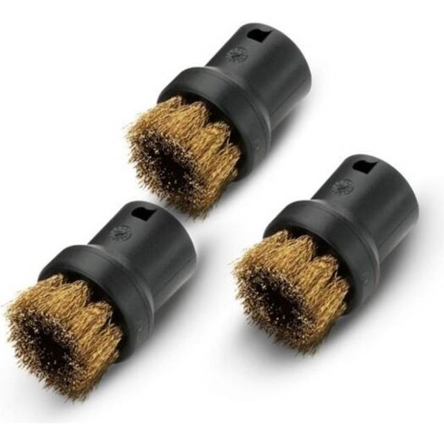Karcher Round Brushes with Brass Bristles for SC Steam Cleaners Pack of 3