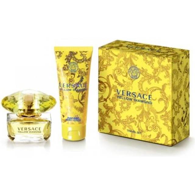 Versace Yellow Diamond Gift Set -- Gift Set - 3 oz EDT Spray + 3.4 oz Body lotion for Women (--)