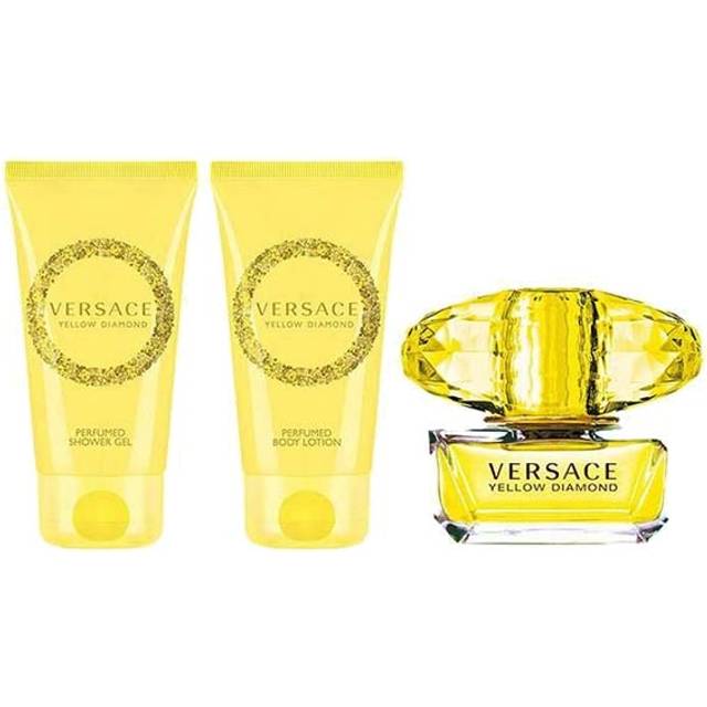 Versace Yellow Diamond 50ml EDT + 50ml Shower Gel + 50ml Body Lotion (50ml)