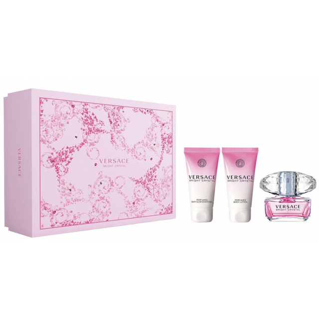 Versace - Bright Crystal Gift Set EDT 50 ml, body lotion Bright Crystal 50 ml and Shower Gel 50 ml Bright Crystal FREE 50ml