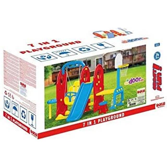 Dolu 7-in-1 Indoor & Outdoor Playground Climbing Frame (H124cm)