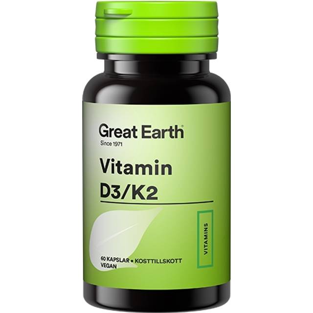 Great Earth Vitamin D3/K2 60 kapslar