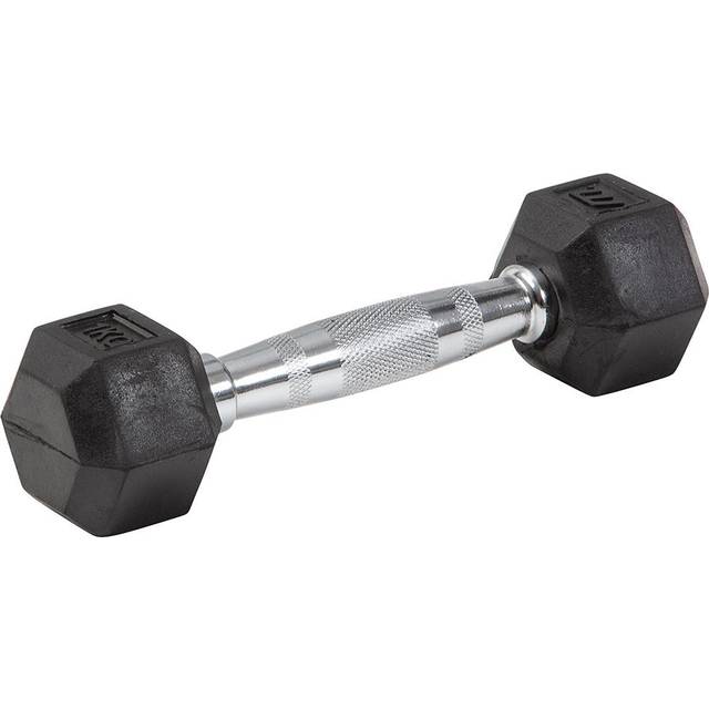 Hexhantel Master Fitness Gummi / Krom 1 KG