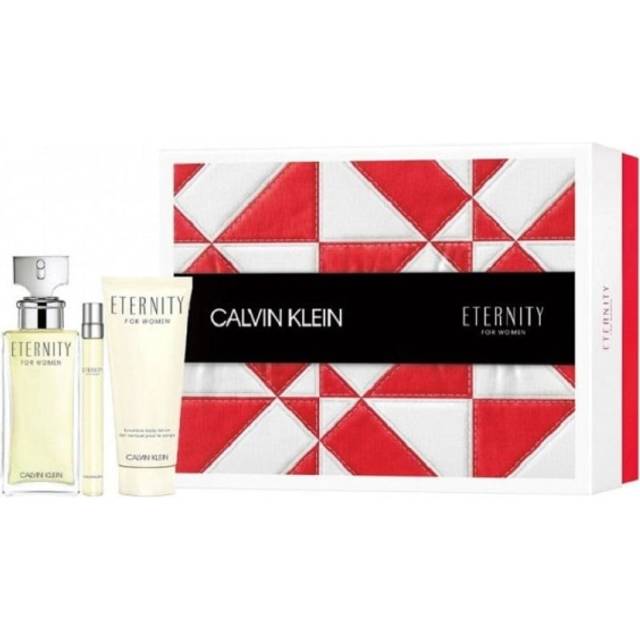 Calvin Klein Eternity Pour Femme - Gift Set With 100ml EDP, 10ml Purse Spray and 100ml Body Lotion