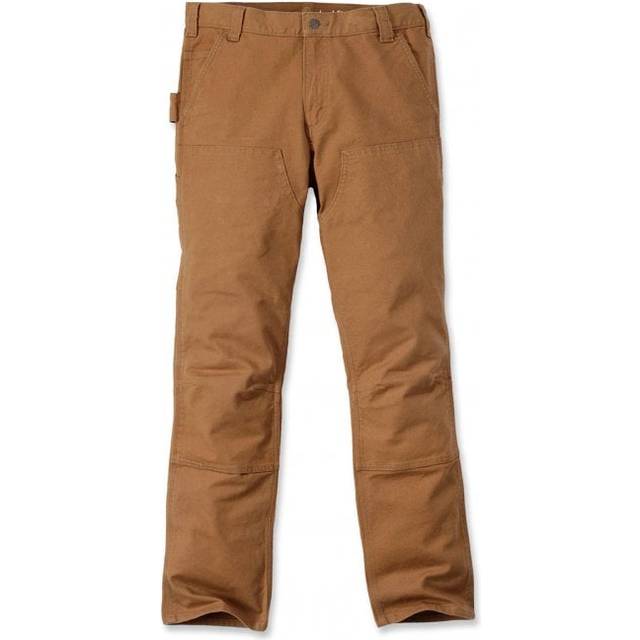 Carhartt Rugged Flex Straight Fit Anka med förstärkt framsida arbetsbyxor, Carhartt brun, 32W x 34L