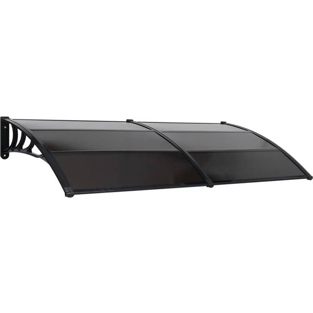 vidaXL Door Canopy Black 240x100 cm PC