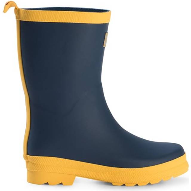 Hatley Navy Blue & Yellow Rain Boots - USA 7 / UK 6