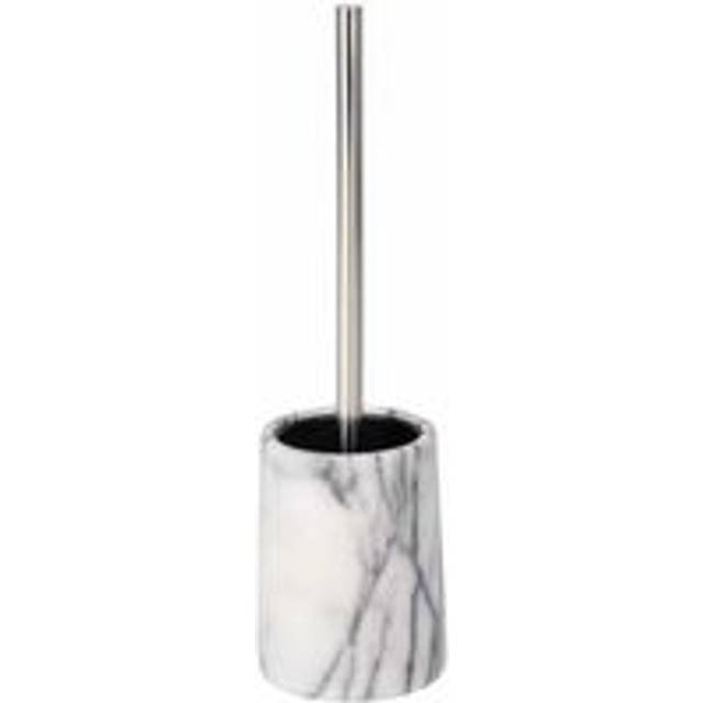 "Wenko ""Onyx Marble Toilet Brush and Holder, White"