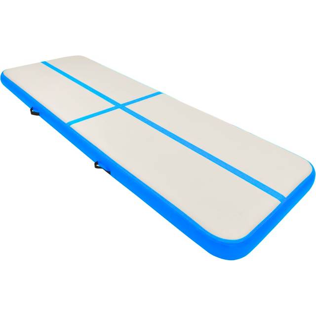 vidaXL Inflatable Gymnastics Mat with Pump 300x100x15 cm PVC Green