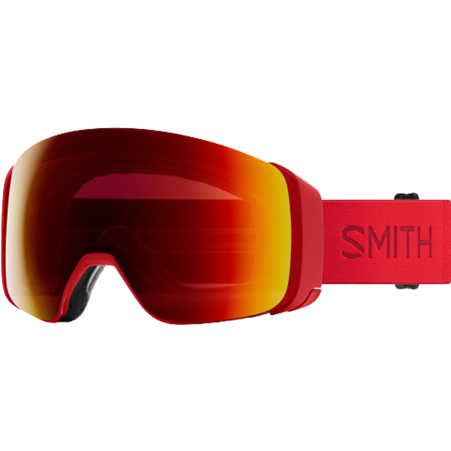 Smith 4D Mag Black / ChromaPop Sun Red Mirror + ChromaPop Storm Yellow Flash Goggles - Black