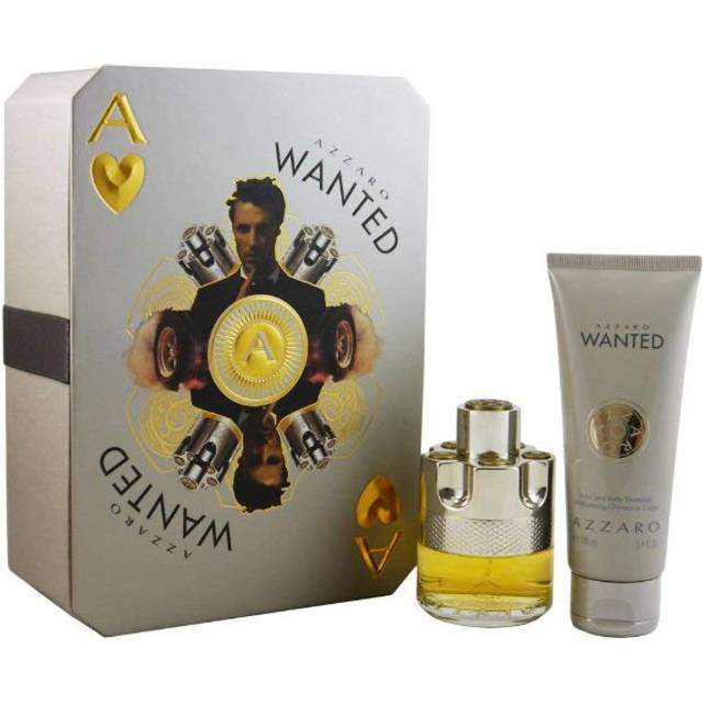 AZZARO WANTED 50ML EAU DE TOILETTE SPRAY + 100ML HAIR & BODY SHAMPOO GIFT SET