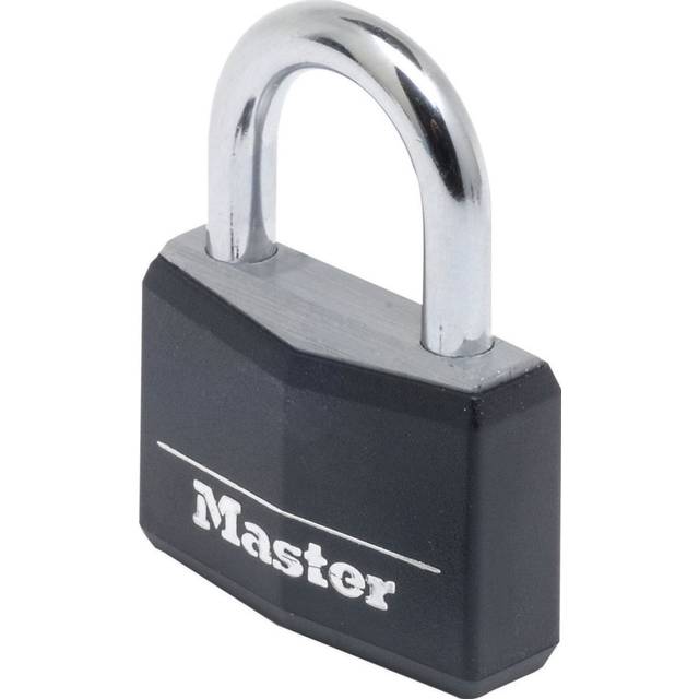 Master Lock Covered Aluminium Padlock 50 x 7 x 25mm in Black