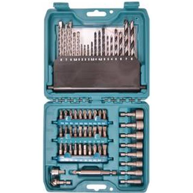 E-11829 60 Piece pro Drill Bit Set Masonry hss Drill Nut Driver Socket - Makita