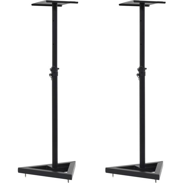 vidaXL Studio Monitor Speaker Stands 2 pcs Black Steel