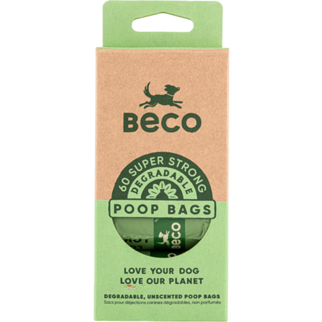 BECO Poop Bags Unscented | Size: 60 Bags