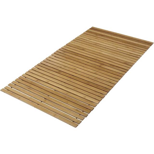 Liten moln trämatta nivå badmatta, 100% bambu, natur, 80 x 50 cm