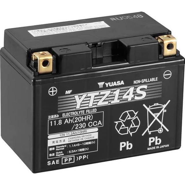 Yuasa Ytz14s underhållsfritt batteri aktiverat