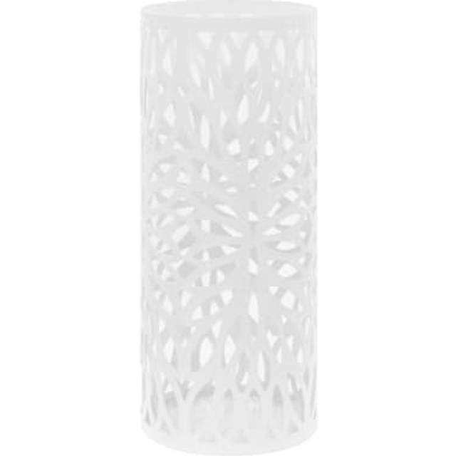 vidaXL Umbrella Stand Leaves Steel White