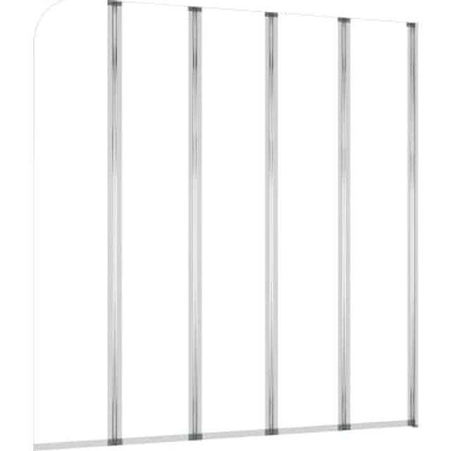 vidaXL Bath Enclosure 120x140 cm Tempered Glass Transparent