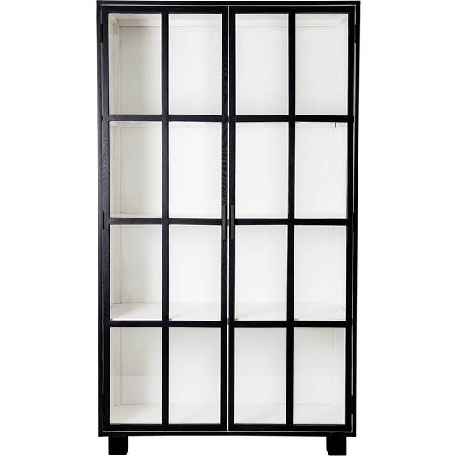 Bloomingville - Isabel Display Cabinet - schwarz/LxBxH 114x43x200cm/mit drei Einlegeböden - black (200.0 x 114.0 x 43.0cm)