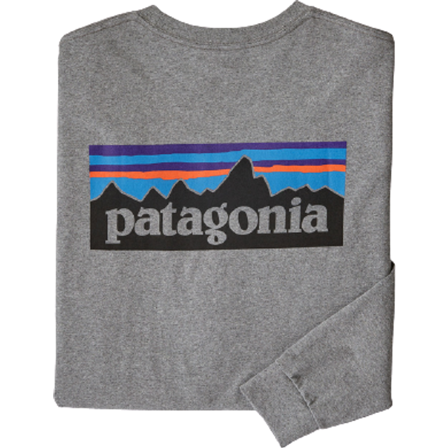 Patagonia Logo Responsibili-Tee Long Sleeve T-Shirt, XS White