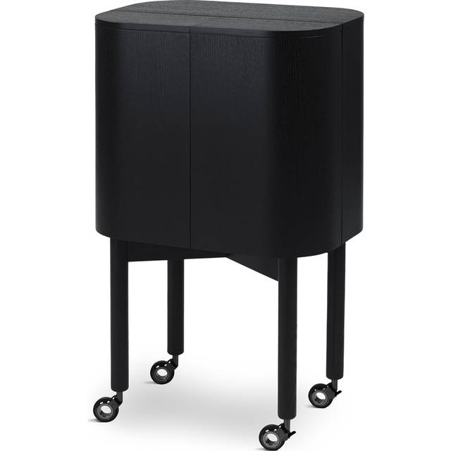 Loud Bar Cabinet, Black Oak