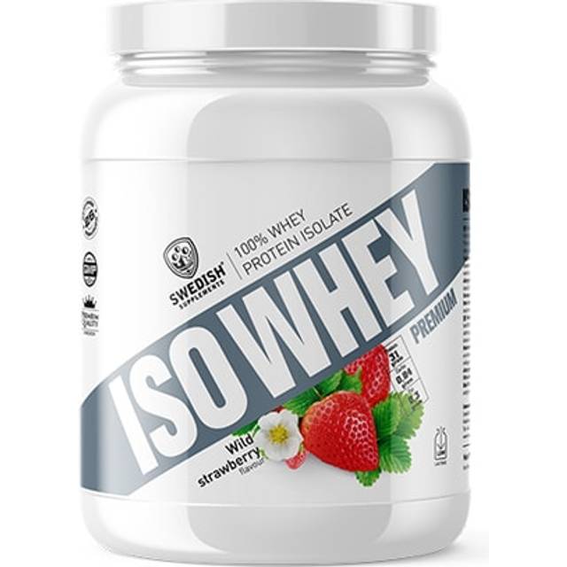 Swedish Supplements ISO Whey Vassleproteinisolat 700g Strawberry Swirl - Vit/Grå