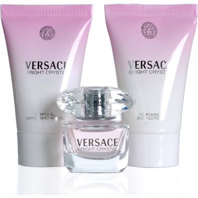 Versace Bright Crystal Gift Set 5ml EDT + 25ml Body Lotion + 25ml Shower Gel