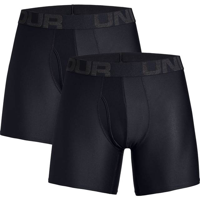 Under Armour Mens Tech 15cm Boxerjock  2-Pack Size: Small, Colour: Black