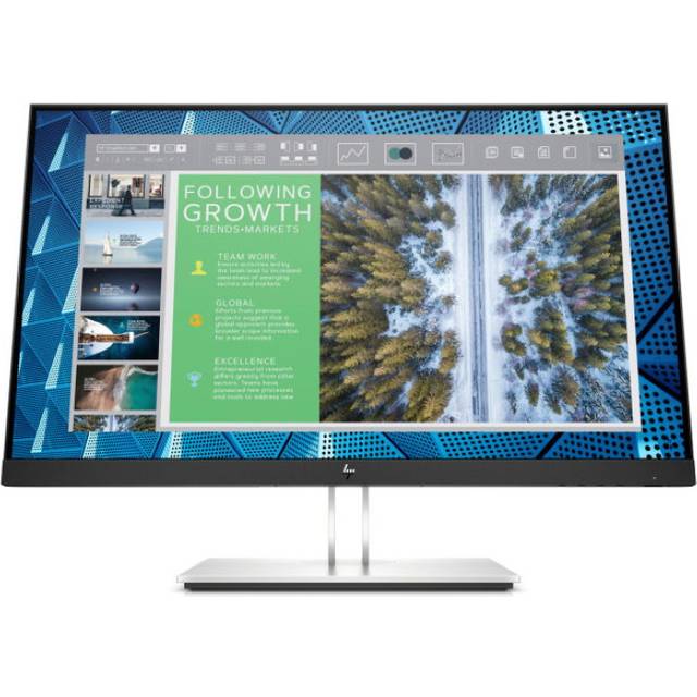 HP E27q G4-skärm - QHD 27" - IPS - 250 cd/m² - 1000:1 - 5 ms - HDMI, VGA, DisplayPort - Svart