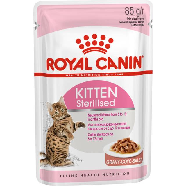 Royal Canin Kitten Sterilised Gravy Våtfoder för kattunge 85 g x 12 st
