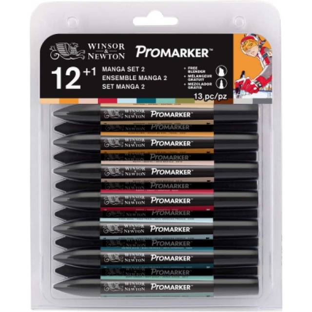ProMarker 12-set + blender (Manga set 2)