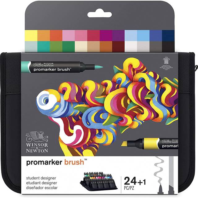 Winsor & Newton Promarker Brush Dual Tip Student Designer Set of 24