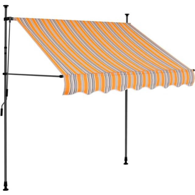 vidaXL Manual Retractable Awning with LED 100 cm Cream