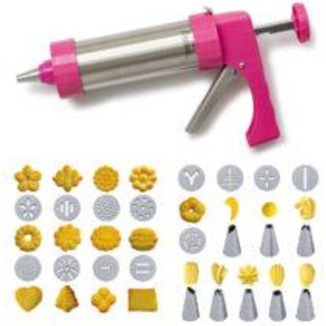 Decora 0142010 Cookie Press With 13 Pattern Discs And 8 Nozzles