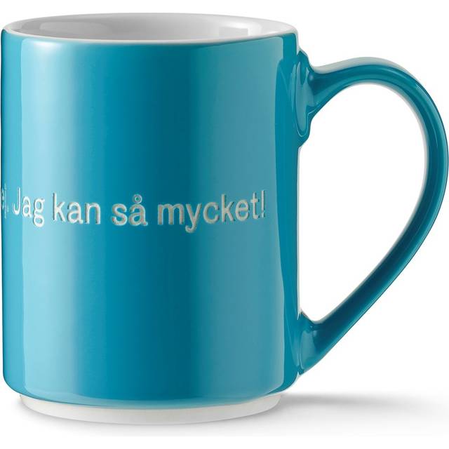 Design House Stockholm Astrid Lindgren mugg, det är konstigt med mig... Svensk text - Turkos