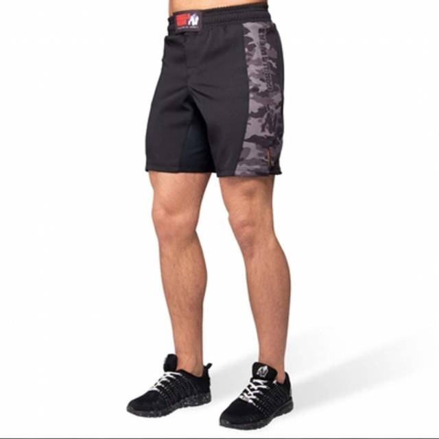 Gorilla Wear Kensington Mma Fightshorts Kampsport Black/Grey Camo - 2XL