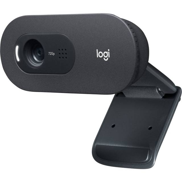 Logitech C505 HD-webbkamera - 720p HD extern USB-kamera för skrivbord eller bärbar dator med mikrofon med lång räckvidd, kompatibel med PC, Mac eller Chromebook - Svart