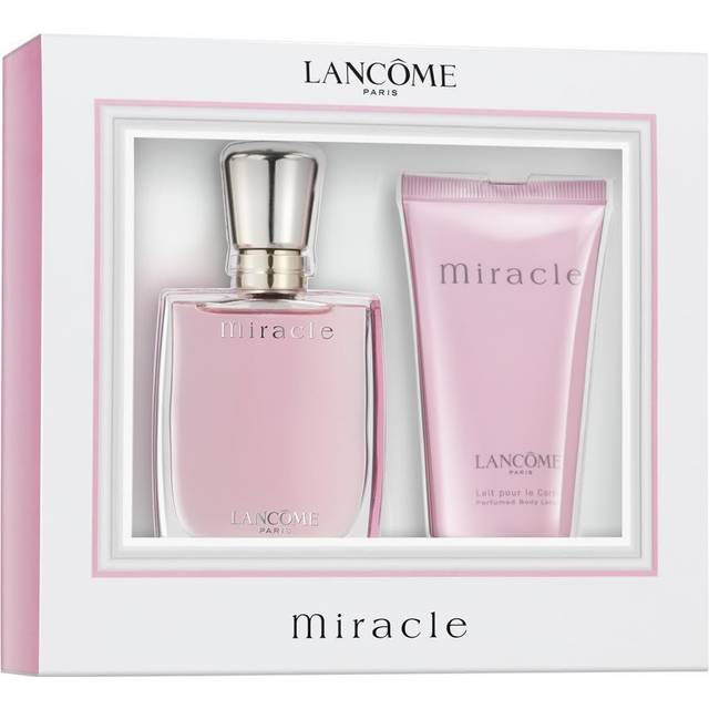 Lancome miracle 50ml eau de parfum gift set with 50ml body lotion for women
